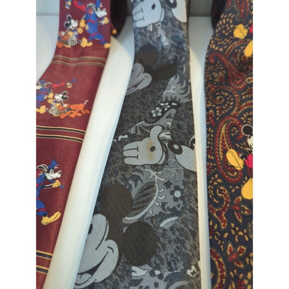 VTG Disney Mickey Mouse Ties Bundle Set Of 4 - Picture 5 of 6